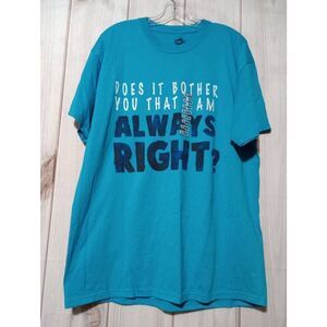 Ink Shirt Men's Extra Large Turquoise Graphic Tshirt Crew Neck Short Sleeve Funn